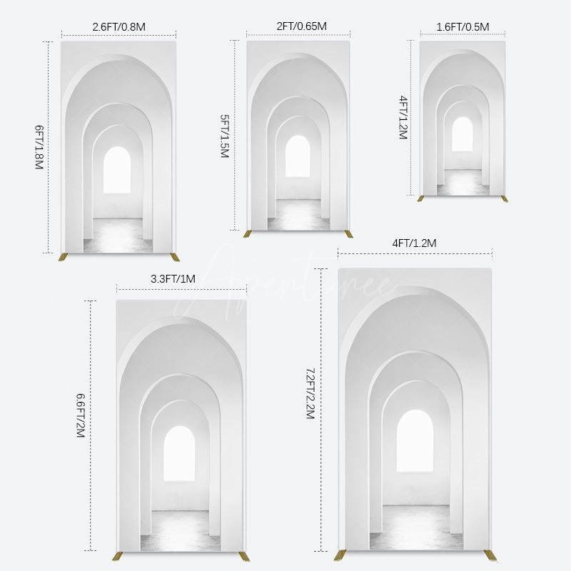 Aperturee - Aperturee Minimalism White Arcade Rectangleitecture Rectangle Backdrop