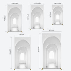 Aperturee - Aperturee Minimalism White Arcade Rectangleitecture Rectangle Backdrop