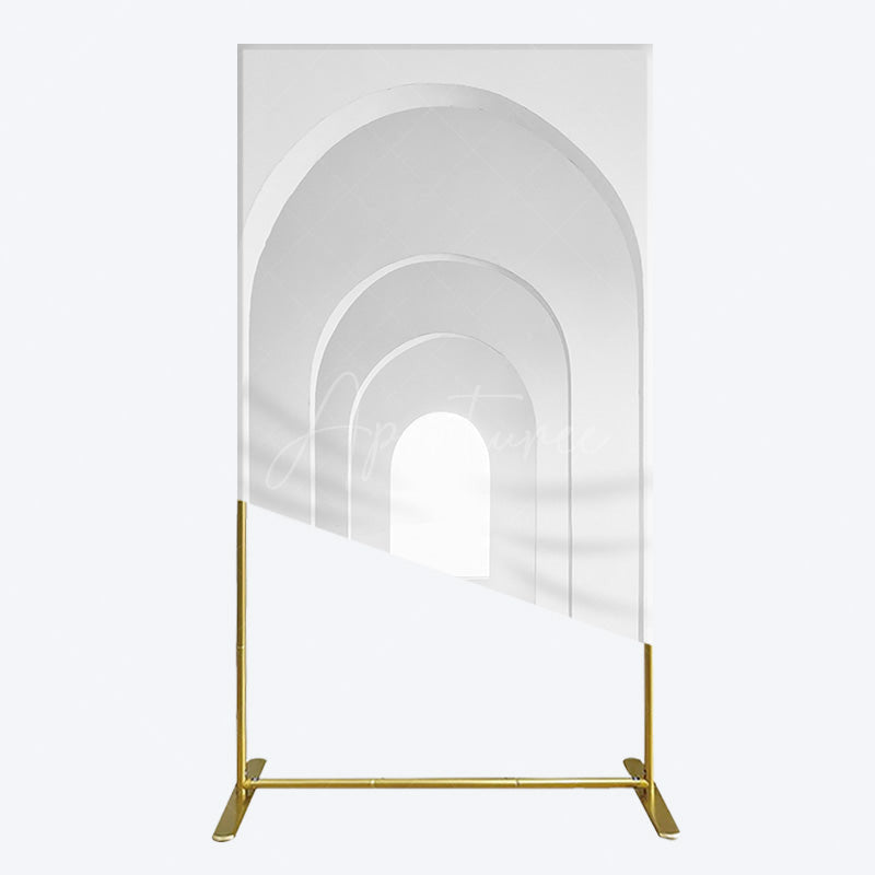 Aperturee - Aperturee Minimalism White Arcade Rectangleitecture Rectangle Backdrop