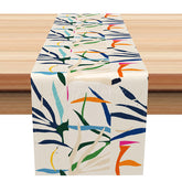 Aperturee - Aperturee Minimalist Abstract Art Table Runner Modern Fresh Vibe Painting Style Simple and Elegant Kitchen Dining Decor