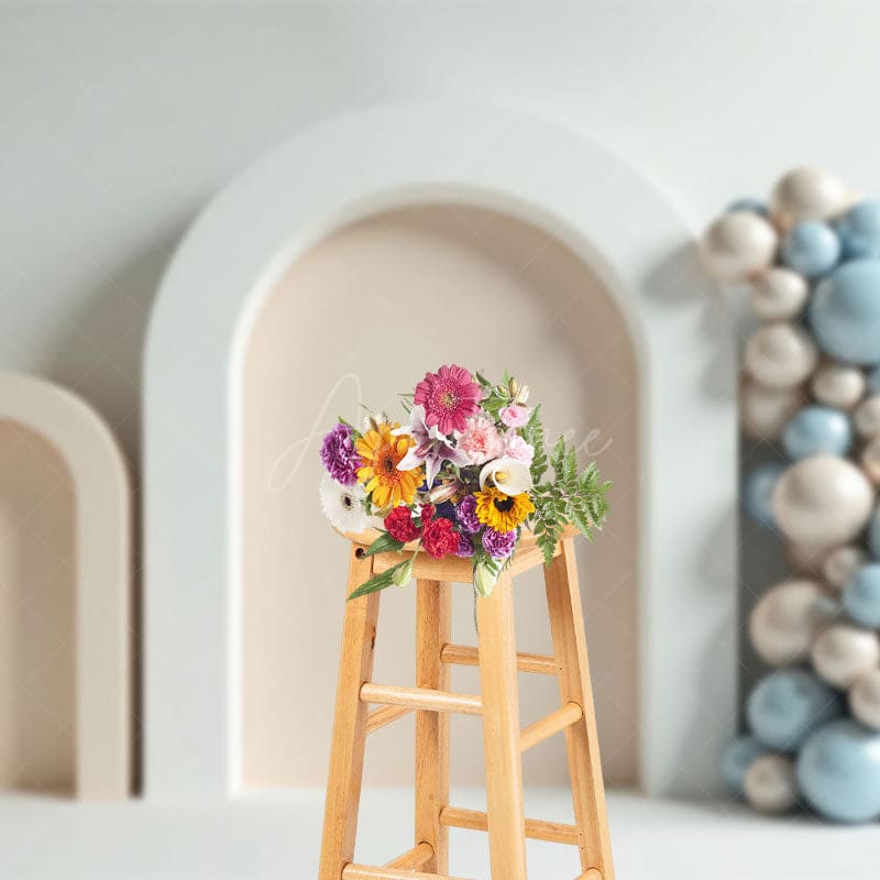 Aperturee - Aperturee Minimalist Balloons Arch Wedding Photography Backdrop