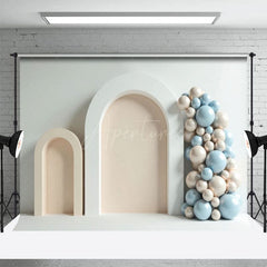 Aperturee - Aperturee Minimalist Balloons Arch Wedding Photography Backdrop