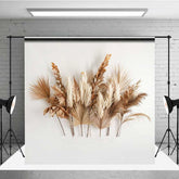 Aperturee Aperturee Minimalist Boho Photography Backdrop Dried Palm Leaves and Pampas Grass Arrangement Modern Neutral Studio Prop