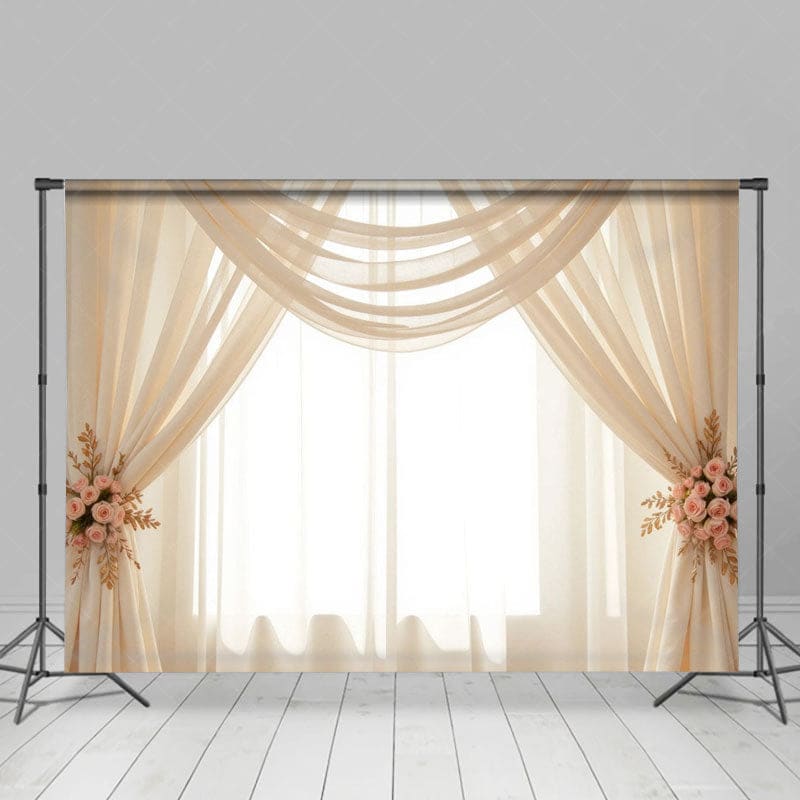 Aperturee - Aperturee Minimalist Light Boho Accent Sweet Wedding Backdrop