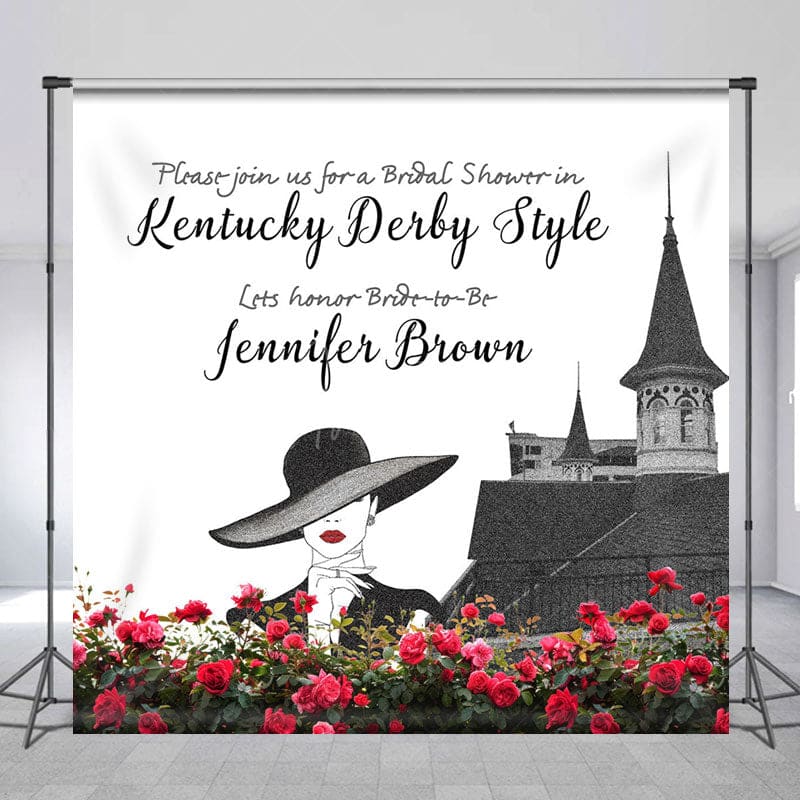 Aperturee - Aperturee Miss Kentucky Derby Custom Bridal Shower Backdrop