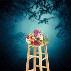 Aperturee - Aperturee Misty Forest Dark Night Scary Photography Backdrop