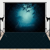 Aperturee - Aperturee Misty Forest Scary Dark Color Rug Combo Set Backdrop