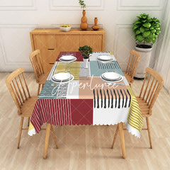 Aperturee - Aperturee Modern Abstract Art Pattern Special Rectangle Tablecloth