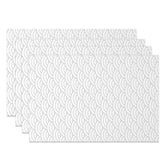 Aperturee - Aperturee Modern Black and White Striped Placemats Set of 4 Minimalist Geometric Line Art for Kitchen Dining Table