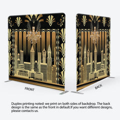 Aperturee - Aperturee Modern Gatsby World Black Square Tension Backdrop