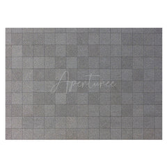 Aperturee - Aperturee Modern Grey Stone Pattern Plaid Rubber Floor Mat