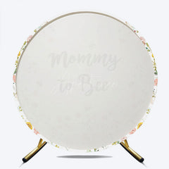 Aperturee - Aperturee Mommy to Bee Round Backdrop for Baby Shower Wildflower and Honey Bee Garden Theme What Will it Bee Party Decor