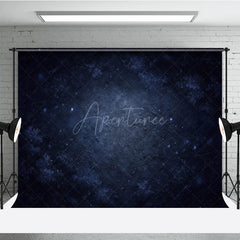 Aperturee - Aperturee Moody Blue Abstract Texture Photography Backdrop Fine Art Background with Vignette for Winter Portrait Studio