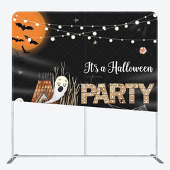 Aperturee - Aperturee Moon Ghosts House Fabric Backdrop Cover for Halloween
