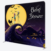 Aperturee - Aperturee Moon Night Halloween Vibe Baby Shower Square Backdrop