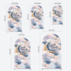 Aperturee - Aperturee Moon Night Twinkle Star Baby Shower Arch Backdrop