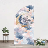 Aperturee - Aperturee Moon Night Twinkle Star Baby Shower Half Moon Arch Backdrop