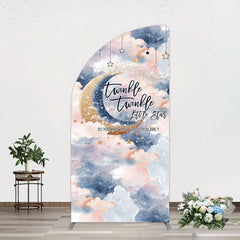 Aperturee - Aperturee Moon Night Twinkle Star Baby Shower Half Moon Arch Backdrop