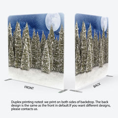 Aperturee - Aperturee Moon Snow Blue Night Christmas Pillow Cover Backdrop
