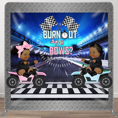 Aperturee - Aperturee Motor Racing Fabric Backdrop Cover for Baby Shower