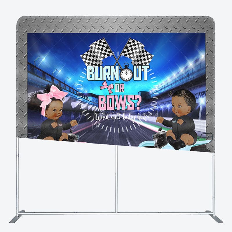 Aperturee - Aperturee Motor Racing Fabric Backdrop Cover for Baby Shower