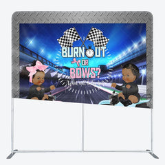 Aperturee - Aperturee Motor Racing Fabric Backdrop Cover for Baby Shower