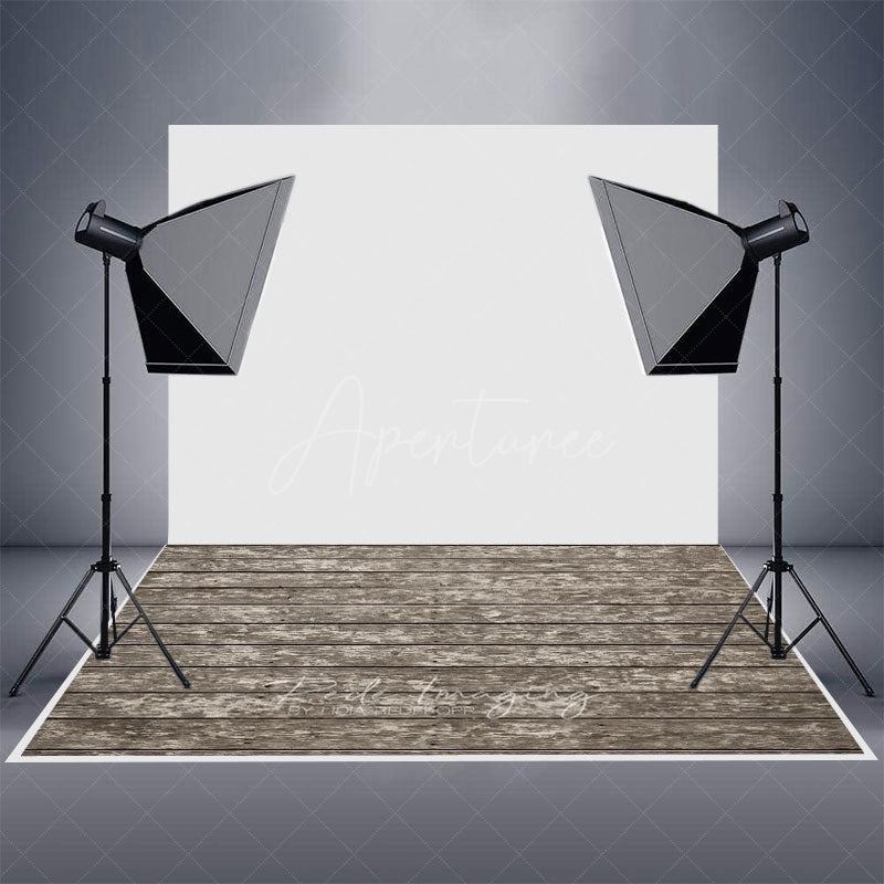 Aperturee - Aperturee Mottled Grey Vibe Wood Rubber Floor Mat For Photo