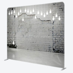 Aperturee - Aperturee Mottled Wall Light Bulbs Square Tension Backdrop