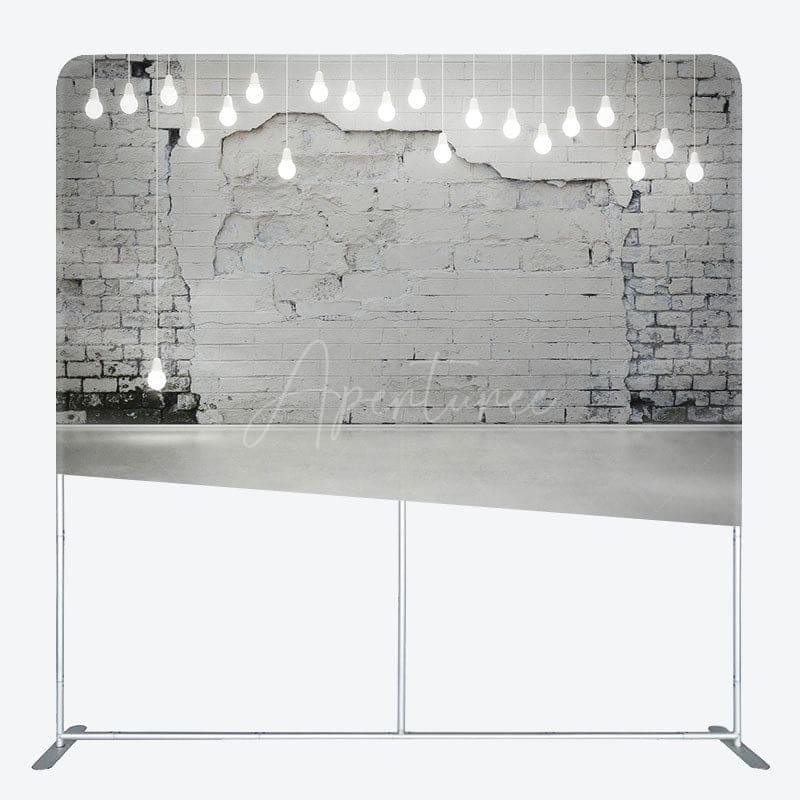 Aperturee - Aperturee Mottled Wall Light Bulbs Square Tension Backdrop