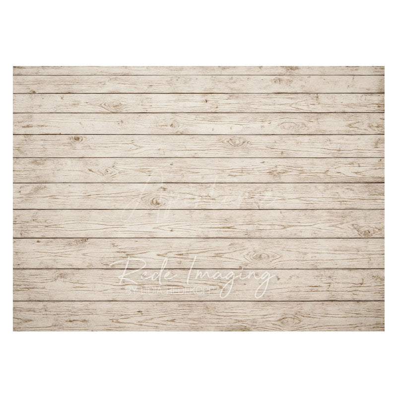 Aperturee - Aperturee Mottled White Brown Wood Rubber Floor Mat For Photo