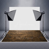 Aperturee - Aperturee Mottled Wooden Pattern Rubber Floor Mat For Photo