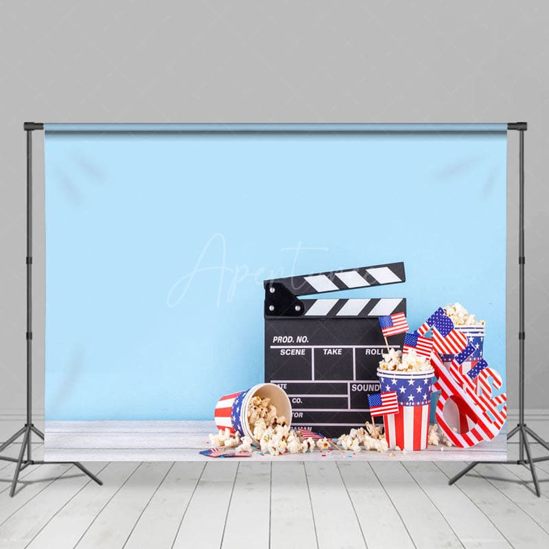 Aperturee - Aperturee Movie Theater Popcorn Birthday Cake Smash Backdrop