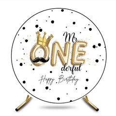 Aperturee - Aperturee Mr Onederful Crown Circle Happy Birthday Backdrop