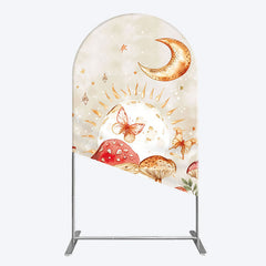 Aperturee - Aperturee Mushroom Cartoon World Day And Night Arch Backdrop