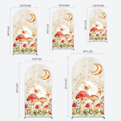 Aperturee - Aperturee Mushroom Cartoon World Day And Night Arch Backdrop