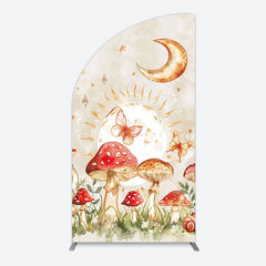 Aperturee - Aperturee Mushroom Cartoon World Day And Night Half Moon Arch Backdrop