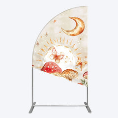 Aperturee - Aperturee Mushroom Cartoon World Day And Night Half Moon Arch Backdrop