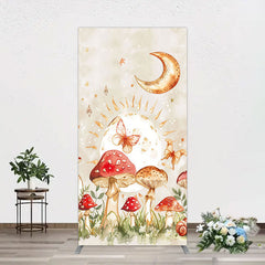 Aperturee - Aperturee Mushroom Cartoon World Day And Night Rectangle Backdrop