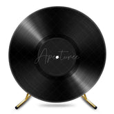 Aperturee - Aperturee Musical Black Vinyl Record Round Birthday Backdrop