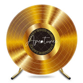 Aperturee - Aperturee Musical Golden Disc Round Happy Birthday Backdrop