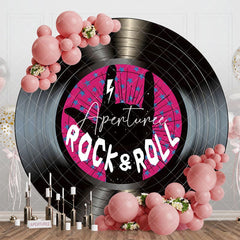 Aperturee - Aperturee Musical Vinyl Record Rock And Roll Round Backdrop