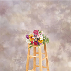Aperturee - Aperturee Muted Abstract Painterly Photography Backdrop Distressed Beige Purple Brown Texture for Studio Photo Shoot