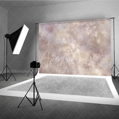 Aperturee - Aperturee Muted Abstract Painterly Photography Backdrop Distressed Beige Purple Brown Texture for Studio Photo Shoot