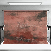 Aperturee - Aperturee Muted Reddish Brown Dark Grey Abstract Photography Backdrop Textured Vintage Grunge Style for Studio Portraits