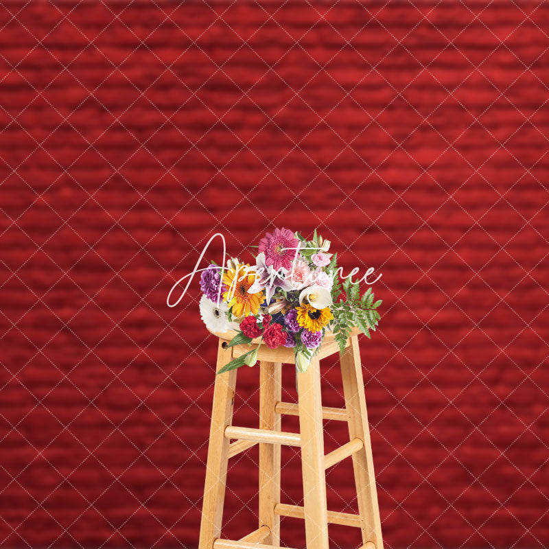 Aperturee - Aperturee Mysterious Blurred Red Tone Photography Backdrop