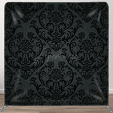 Aperturee - Aperturee Mysterious Flower Pattern Dim Black Backdrop Cover