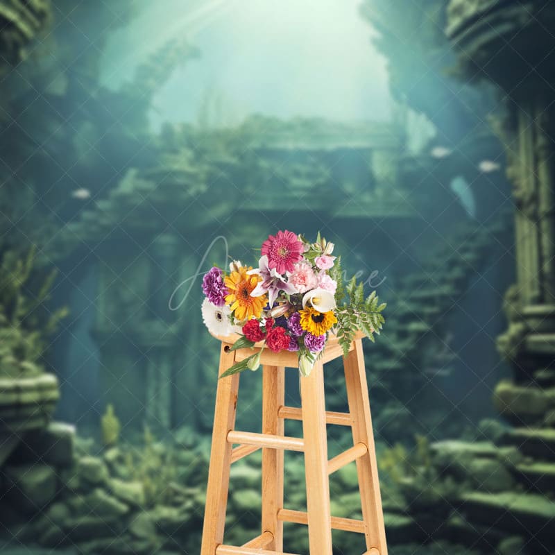 Aperturee - Aperturee Mysterious Underwater Ruins World Photo Backdrop