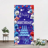 Aperturee - Aperturee National Flag Balloons Sweet Birthday Rectangle Backdrop