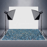 Aperturee - Aperturee Natural Blue Paving Gravel Pattern Rubber Floor Mat