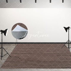 Aperturee - Aperturee Natural Brown Wood Grain Texture Fabric Floor Mat